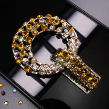 Застежка шубная со стразами арт.ФУ-2320