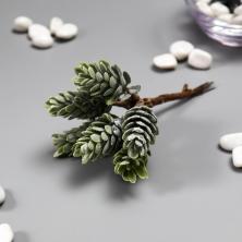 Веточка 13см "Хмель" арт.5465354 с белым напылением