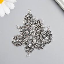 Подвеска "Паук на паутине" 20*34мм арт.9241868 серебро