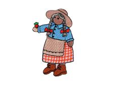 Термоаппликация "Девочка с клубникой" 78*45мм арт.AF-13T05