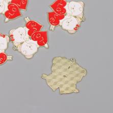 Подвеска "Влюбленные мишки" 28*26мм арт.10715353