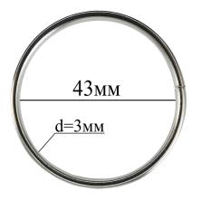 Кольцо металл 43*3мм арт.TSW никель