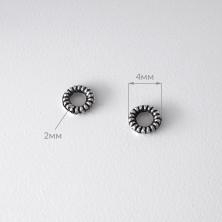 Бусины металл  4*1мм арт.ИВ-276 античное серебро (50шт)