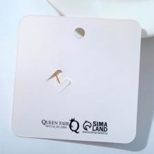 Брошь "Кот" играет на скрипке 40*20мм арт.7077755 золото/белый