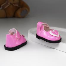 Туфли для кукол 50*32мм арт.ИВ-591 розовый (иск.кожа)