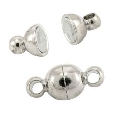 Замок магнитный  5*11мм отв-е 2мм арт.FMK-M01 ант.серебро