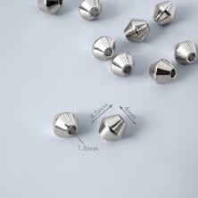 Бусины латунь 4*4,5мм арт.ИВ-958 никель (20шт)