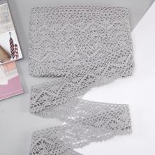 Кружево лен 45мм арт.TBY-5235 25-св.серый