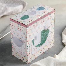 Блюдо "Птичка на листочке" 15,5*15,5см арт.4468239 керамика голубой