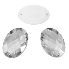 Камни пришивные "Овал" 18*25мм Crystal
