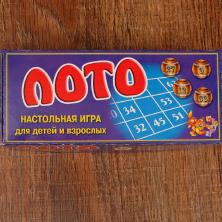 Игра настольная "Лото" в коробке 18*17см арт.3889450 (фишки-картон)