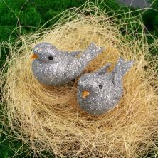 Птичка с блестками 5,5*3,5см арт.SF-7838 ассорти