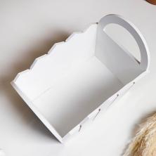 Ящик "Кашпо" с ручками 25*16*17см арт.5309142 белый