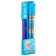 Набор ручек гелевая со стираемыми чернилами арт.9748610 синий (2шт+4стержня)