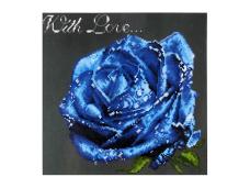 XY-H0479 "Роза синяя" Набор для вышивания мулине 50*50см