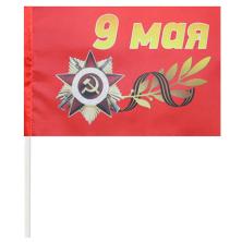 Флаг  22*15см арт.03 "9 Мая" красный