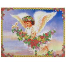 Набор для вышивания бисером частичная вышивка "Парящий ангел" 18,5*24см арт.Кбан-4002