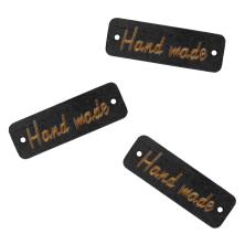 Бирка дерево "Hand made" 30*10мм арт.ФУ-11038 (25шт)