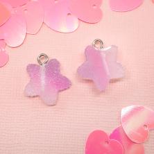 Подвеска акрил "Звездочка" 17*7мм арт.SF-7189 ассорти