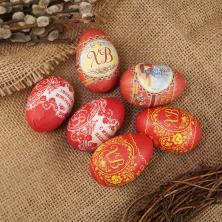 "Яйцо" пенопласт 4*5,5см арт.106708 ассорти (6шт)