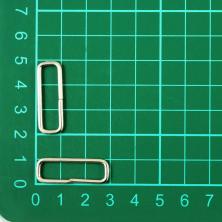 Рамка однощелевая прямоугольная 25*7*2мм арт.КI-25 никель