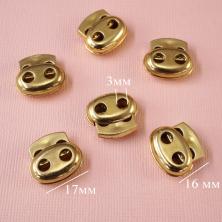 Фиксатор 17*18мм отв.4мм для шнуров арт.АС-1837