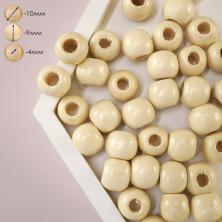 Бусины дерево 10*9мм арт.2528292 натуральный (170±5шт)