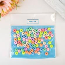 Бусины акрил "Цветочек" 8*5,5мм арт.4438015 ассорти (15гр) (90шт)