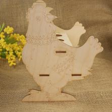 Подставка Пасхальная дерево на 9 яиц "Две курочки" 20*17*21см арт.151686
