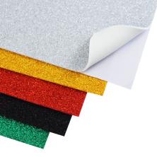 Фоамиран глиттерный клеевой 2мм 20*30см арт.SF-1957 ассорти