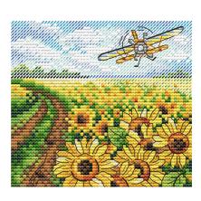 М-519 "Море подсолнухов"  Набор для вышивания мулине "М.П.Студия" 11*10см