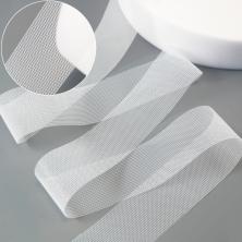 Тесьма окантовочная (облимовочная) 26мм белый