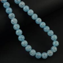 Бусины "Кварц сахарный" 10мм 37см арт.SF-7592 голубой-19 (40бусин)