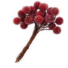 Ягоды на проволоке d- 1,2см 10см арт. PFF-01 02-красный