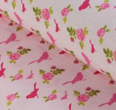 Ткань 48*50см "Птички №2" арт.2061973 розовый