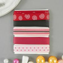 Набор лент ассорти 12мм арт.GR-12/GRC-12 (5шт*1м)