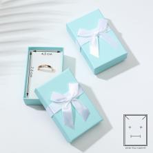 Коробка под набор (кольцо,серьги) "Тиффани" 5*8*2,5см арт.3593347 голубой
