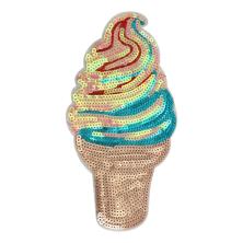 Аппликация пришивная "Мороженое" 21,6*10см с пайетками арт.АЯ-0233