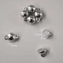 Замок магнитный  7*11мм отв-е 2мм арт.ИВ-130 никель