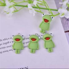 Подвеска акрил "Лягушка" 13*22мм арт.ИВ-64 зеленый