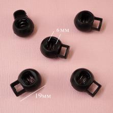 Фиксатор 19*15мм отв-е 6мм черный