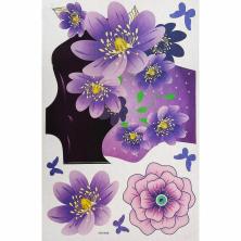 Наклейка "Девушка в цветах" 58*37,5см арт.850070