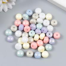 Бусины акрил с несквозным отверстием 10*7*7мм арт.9129427 ассорти (45шт)