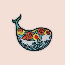 Термоаппликация "Радужный кит" 50*75мм арт.7291882