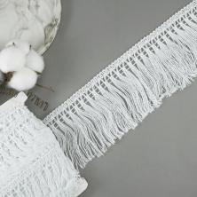 Бахрома   х/б 6,5см арт.9898239 белый