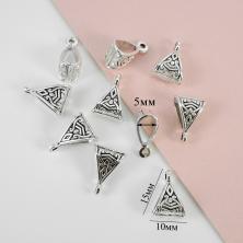 Бейл 15*10мм отв-е 2мм арт.302-828 серебро