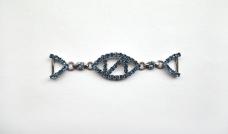 Украшение 15*80/10мм со стразами арт.ФУ-0290