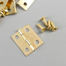 Петля+шурупы 15*18мм арт.2272567 золото