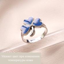Кольцо регулируемое "Микс" арт.ИВ-900/2 серебристый (меняет цвет при изменении температуры кожи)