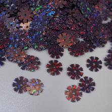 Пайетки-голограмма "Василек" 10мм черный-50113
